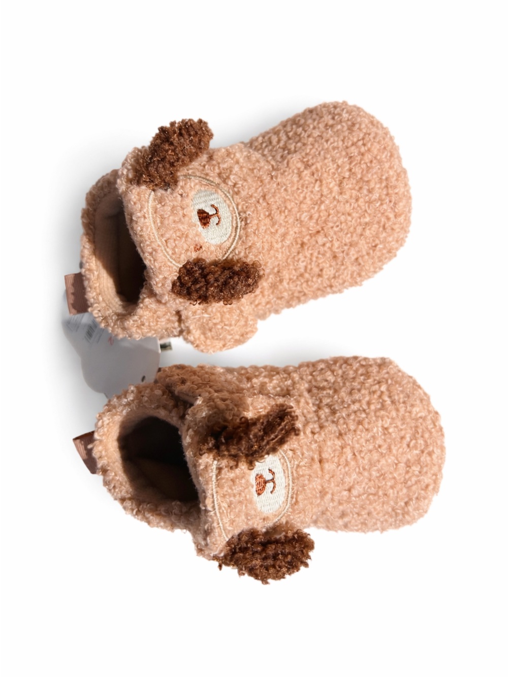 Plush Bear Slipper shoes for Kids - Tan